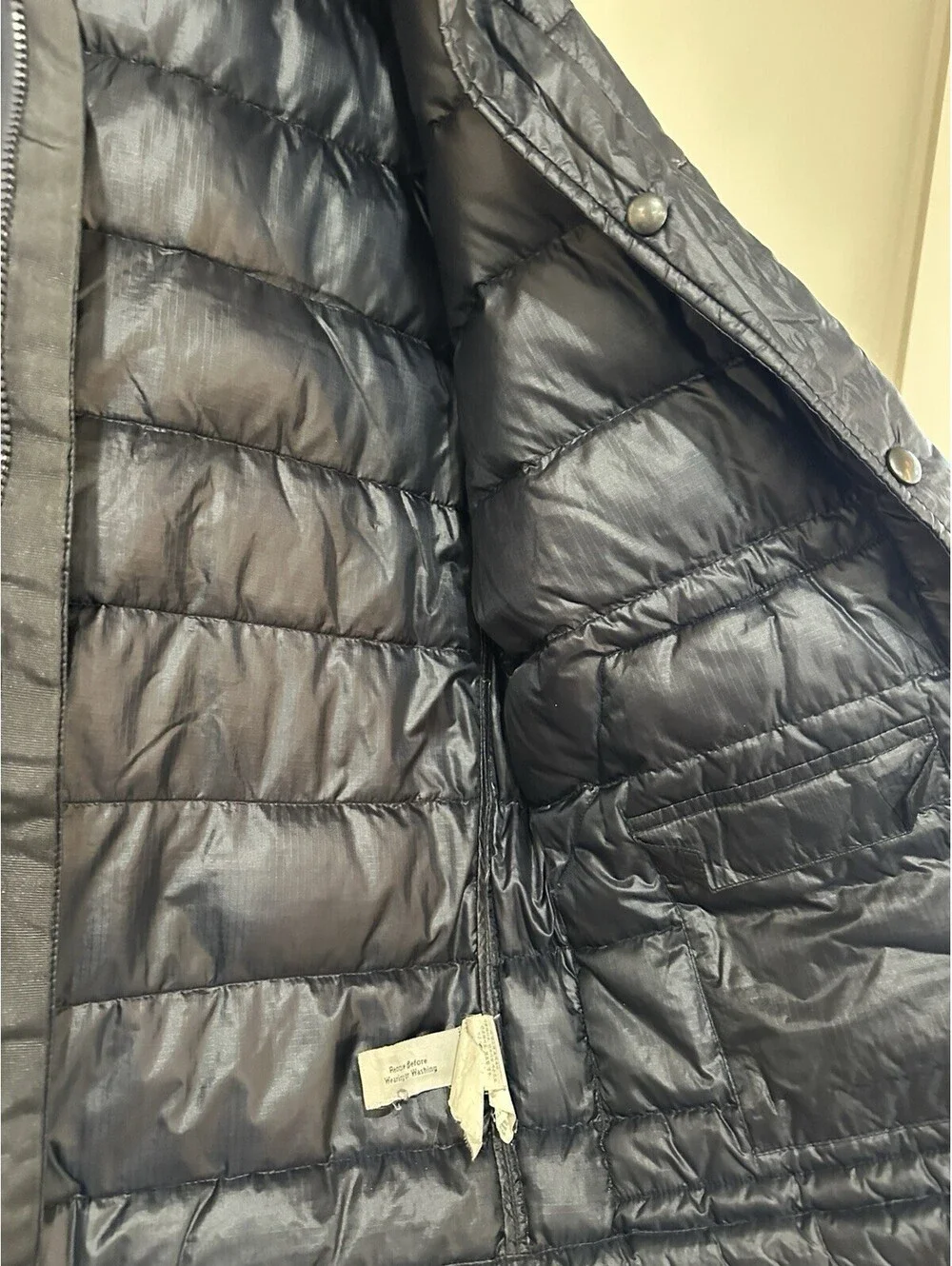 J. Crew Men’s Down-Filled Quilted Puffer Jacket Men’s MEDIUM Black Excellent